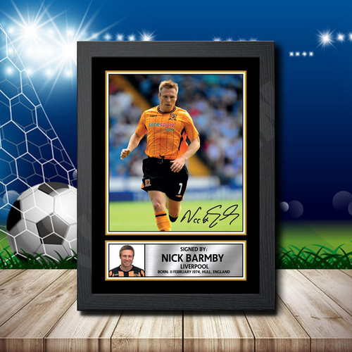 Nick Barmby printed autograph poster print