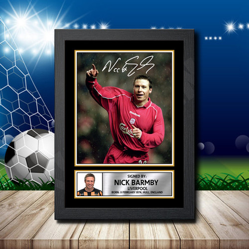 Nick Barmby printed autograph poster print