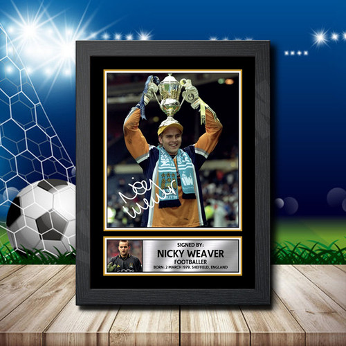 Nicky Weaver printed autograph poster print