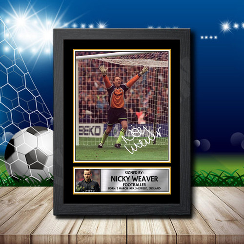 Nicky Weaver printed autograph poster print