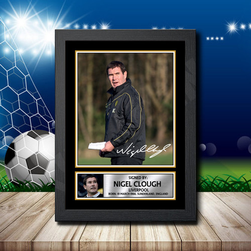 Nigel Clough printed autograph poster print