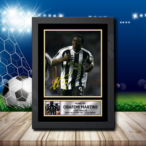 Obafemi Martins printed autograph poster print