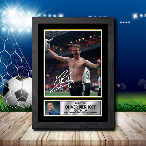 Oliver Bierhoff printed autograph poster print