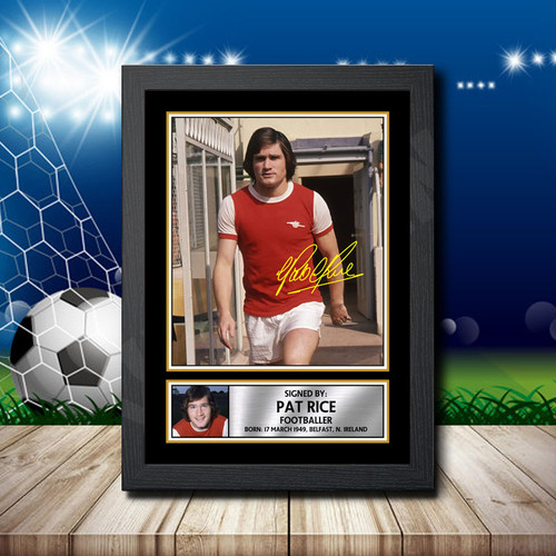 Pat Rice Arsenal Action Shot Edition printed autograph poster print