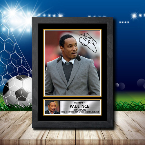 Paul Ince printed autograph poster print