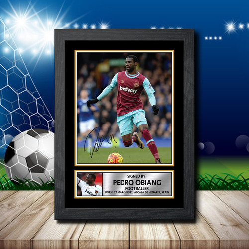 Pedro Obiang Portrait Edition printed autograph poster print