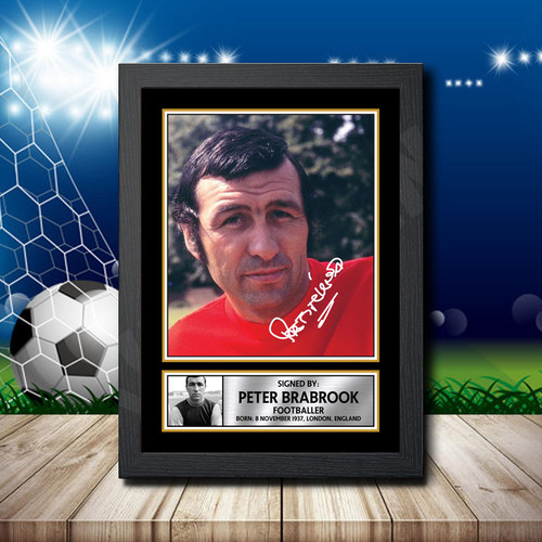 Peter Brabrook printed autograph poster print