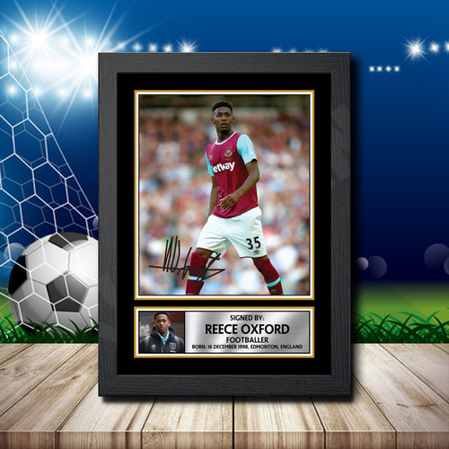 Reece Oxford printed autograph poster print