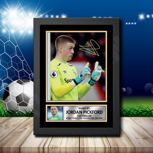Jordan Pickford printed autograph poster print