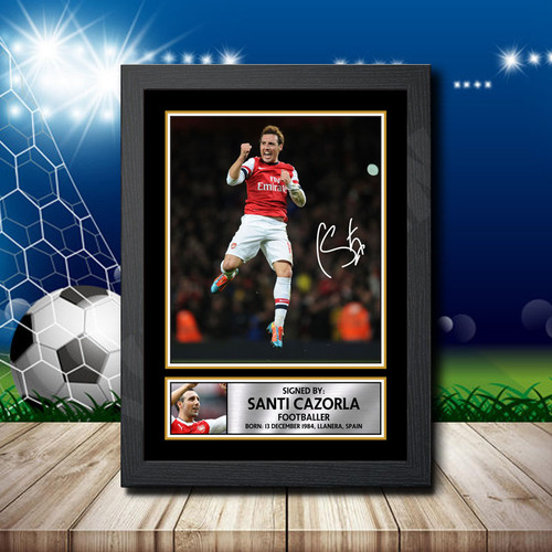 Santi Cazorla printed autograph poster print