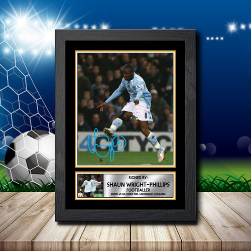 Shaun Wright-Phillips printed autograph poster print