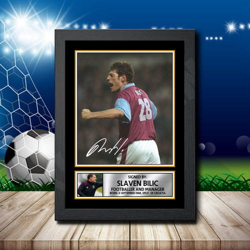 Slaven Bilic printed autograph poster print