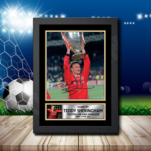 Teddy Sheringham printed autograph poster print