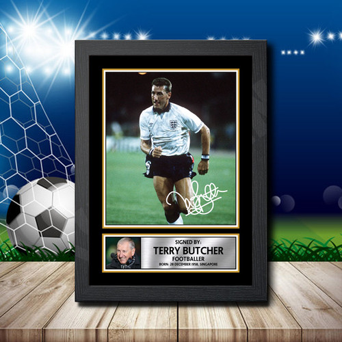 Terry Butcher printed autograph poster print
