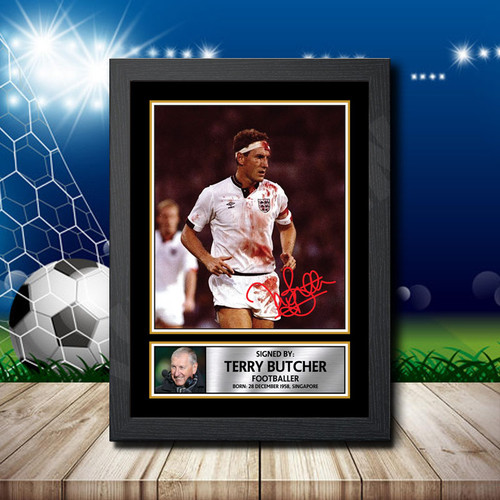 Terry Butcher printed autograph poster print