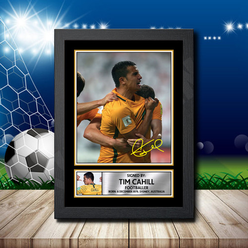Tim Cahill printed autograph poster print