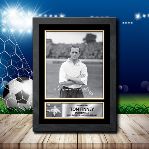 Tom Finney printed autograph poster print