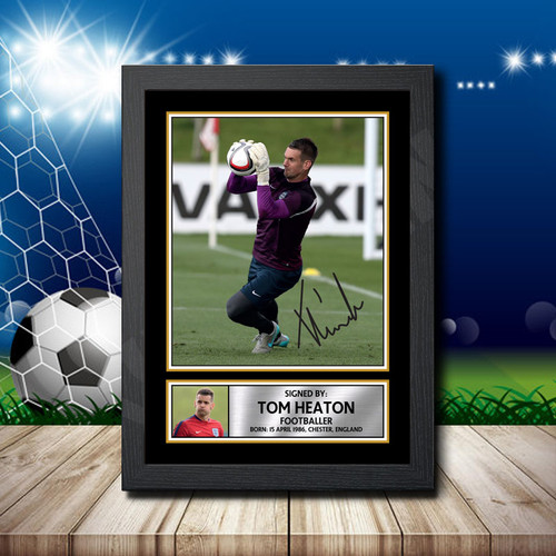 Tom Heaton printed autograph poster print