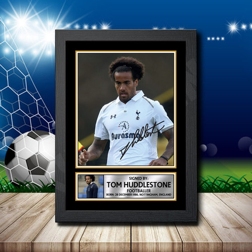 Tom Huddlestone printed autograph poster print