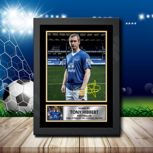Tony Hibbert printed autograph poster print