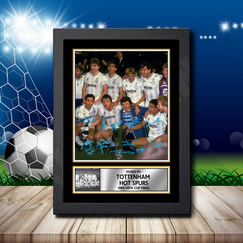Tottenham Hot Spurs 1984 Uefa Cup Final 2 printed autograph poster print