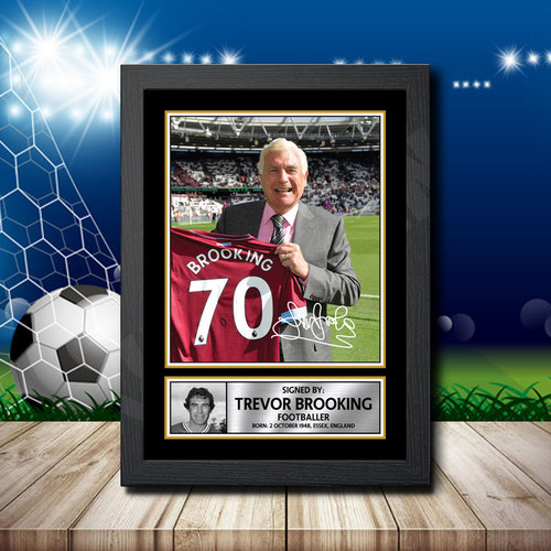 Trevor Brooking printed autograph poster print