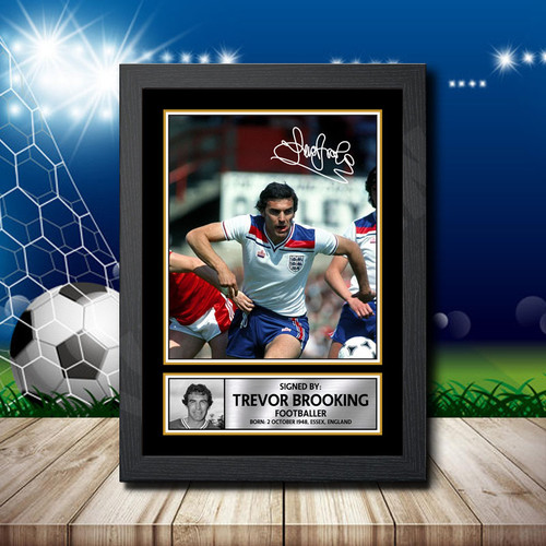 Trevor Brooking printed autograph poster print