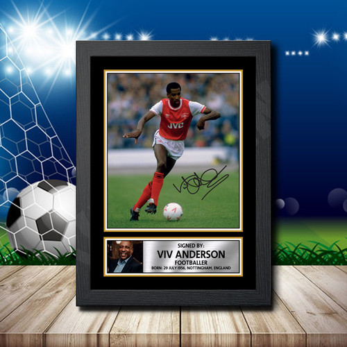 Viv Anderson printed autograph poster print