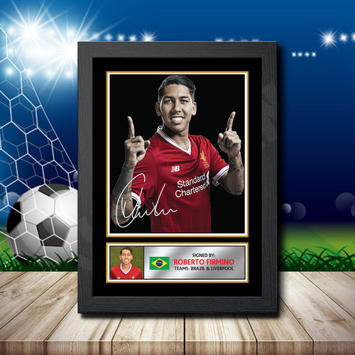 Roberto Firmino printed autograph poster print