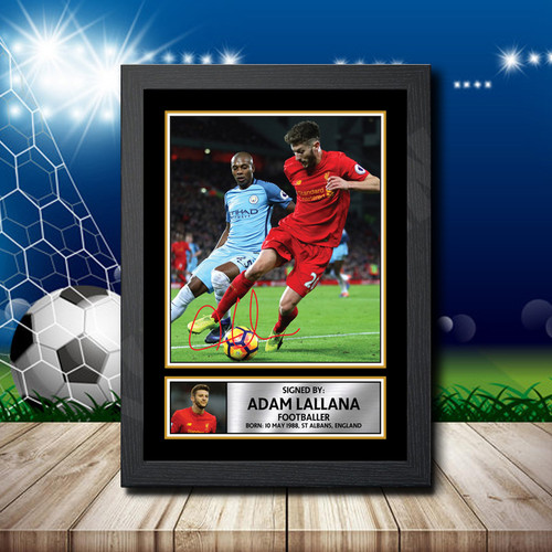 Adam Lallana printed autograph poster print