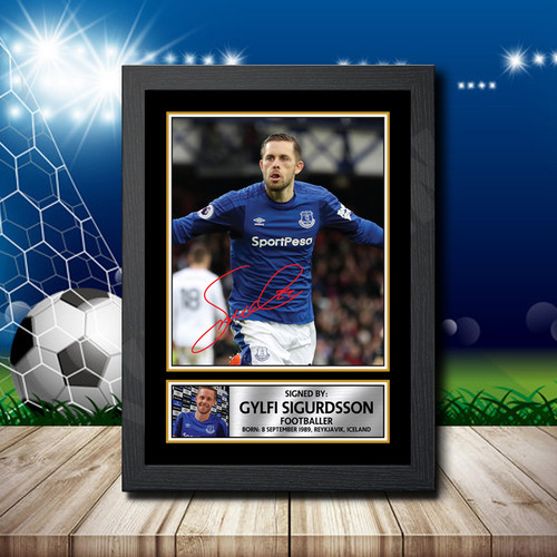 Gylfi Sigurdsson printed autograph poster print