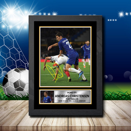 Andreas Christensen printed autograph poster print