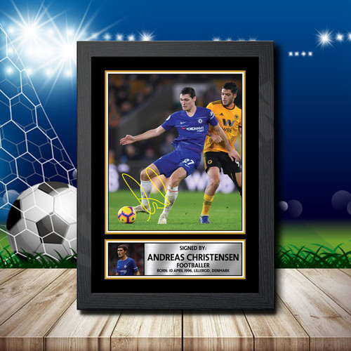 Andreas Christensen printed autograph poster print