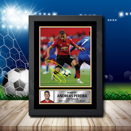 Andreas Pereira printed autograph poster print