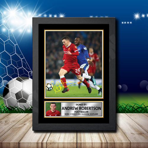 Andy Robertson printed autograph poster print