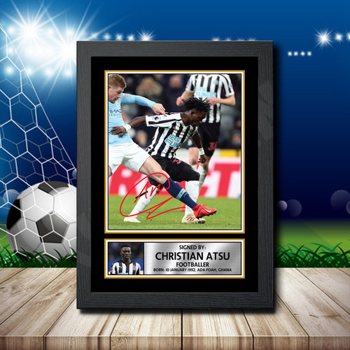 Christian Atsu printed autograph poster print