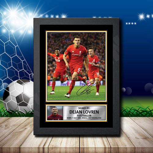 Dejan Lovren printed autograph poster print