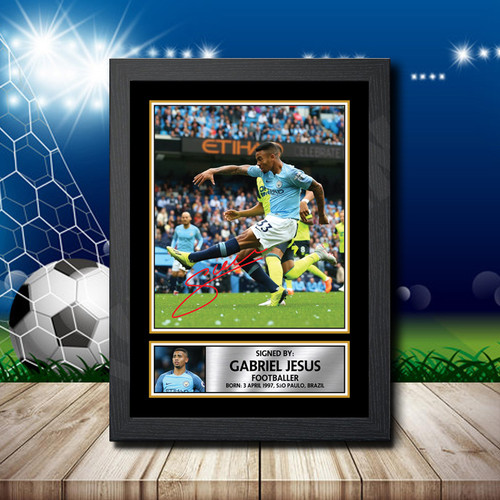 Gabriel Jesus printed autograph poster print