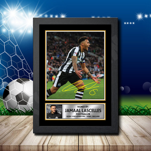 Jamaal Lascelles printed autograph poster print
