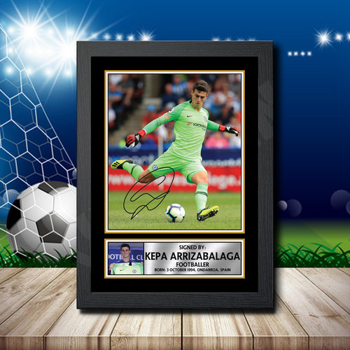 Kepa Arrizabalaga printed autograph poster print