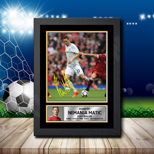 Nemanja Matic printed autograph poster print