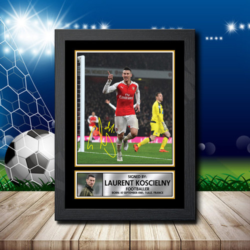 Laurent Koscielny printed autograph poster print