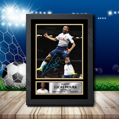Lucas Moura printed autograph poster print