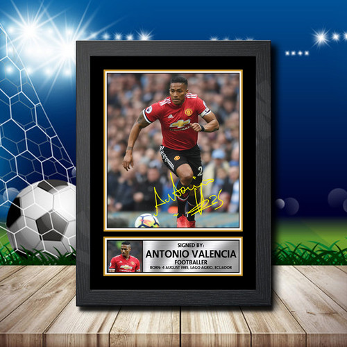 Luis Antonio Valencia printed autograph poster print