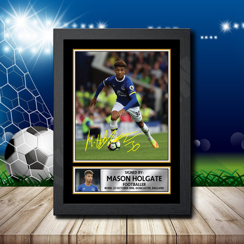 Mason Holgate printed autograph poster print