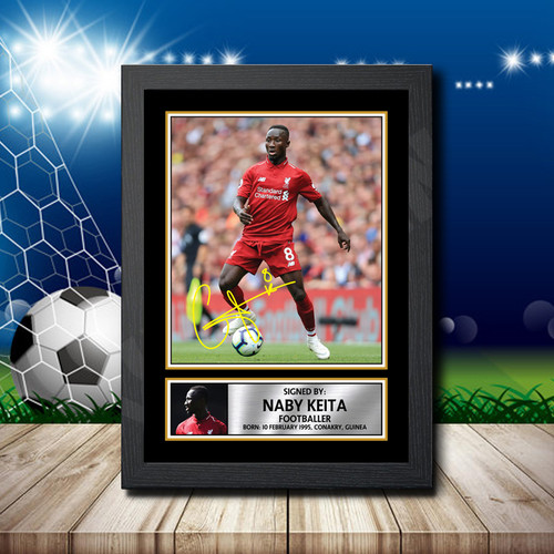 Naby Keita printed autograph poster print