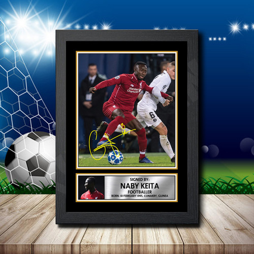 Naby Keita printed autograph poster print
