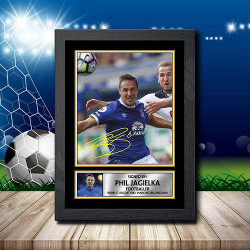 Phil Jagielka printed autograph poster print
