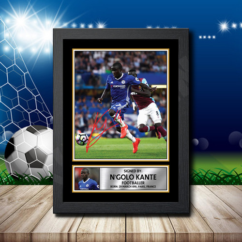 N'golo Kante printed autograph poster print