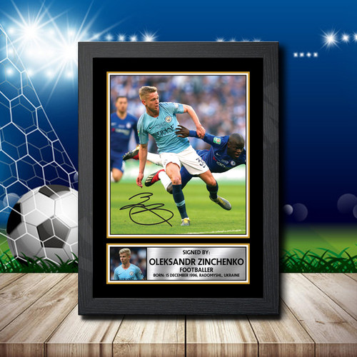 Oleksandr Zinchenko printed autograph poster print